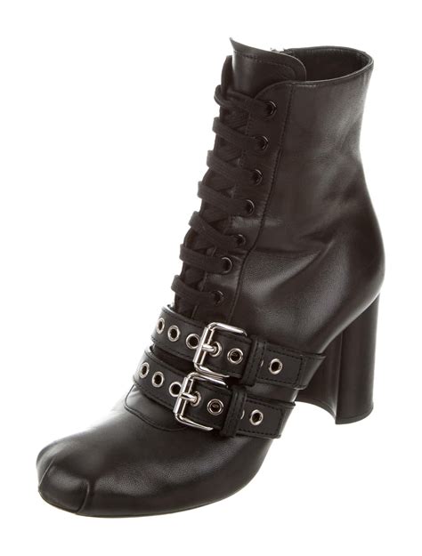 miu miu lace up ankle boots|Boots and Ankle Boots For Women: Platform & Flat Booties .